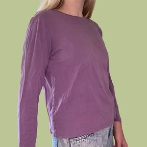 LL Bean Purple 3/4 Sleeve Shirt